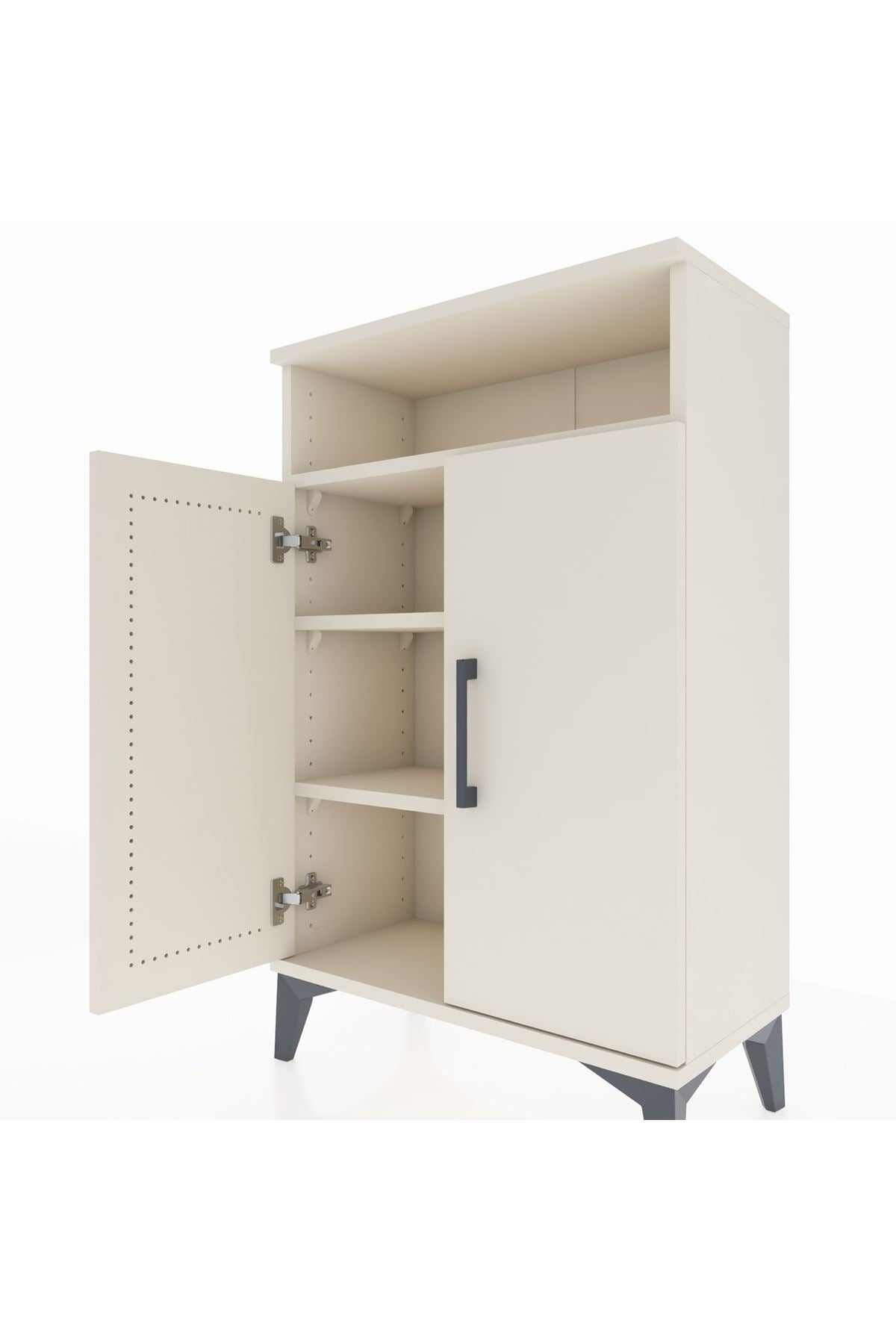 Arges Komodin 3 Raflı 2 Kapaklı 60x30x96 Aytaşı-Aytaşı