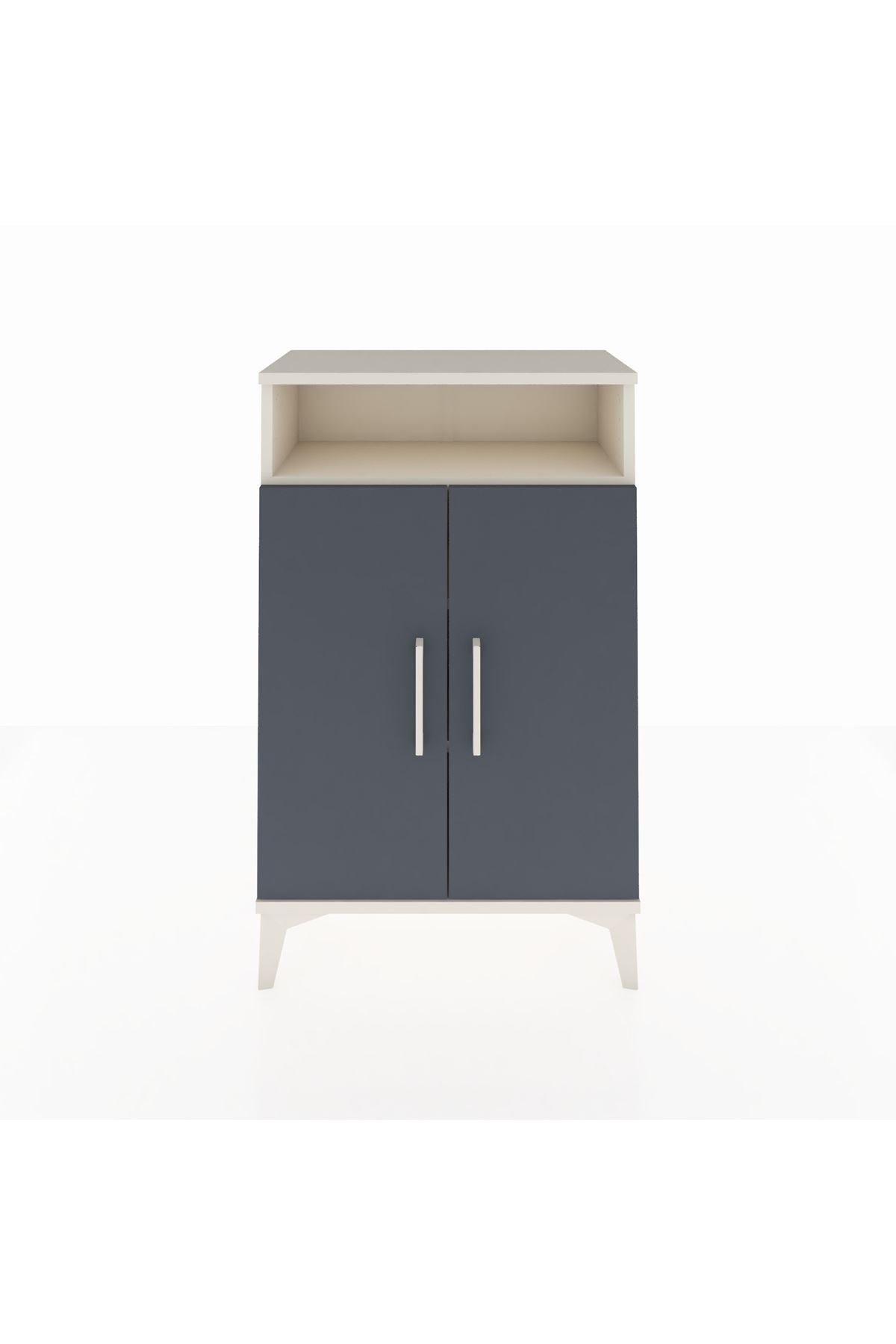 Arges Komodin 3 Raflı 2 Kapaklı 60x30x96 Aytaşı-Antrasit