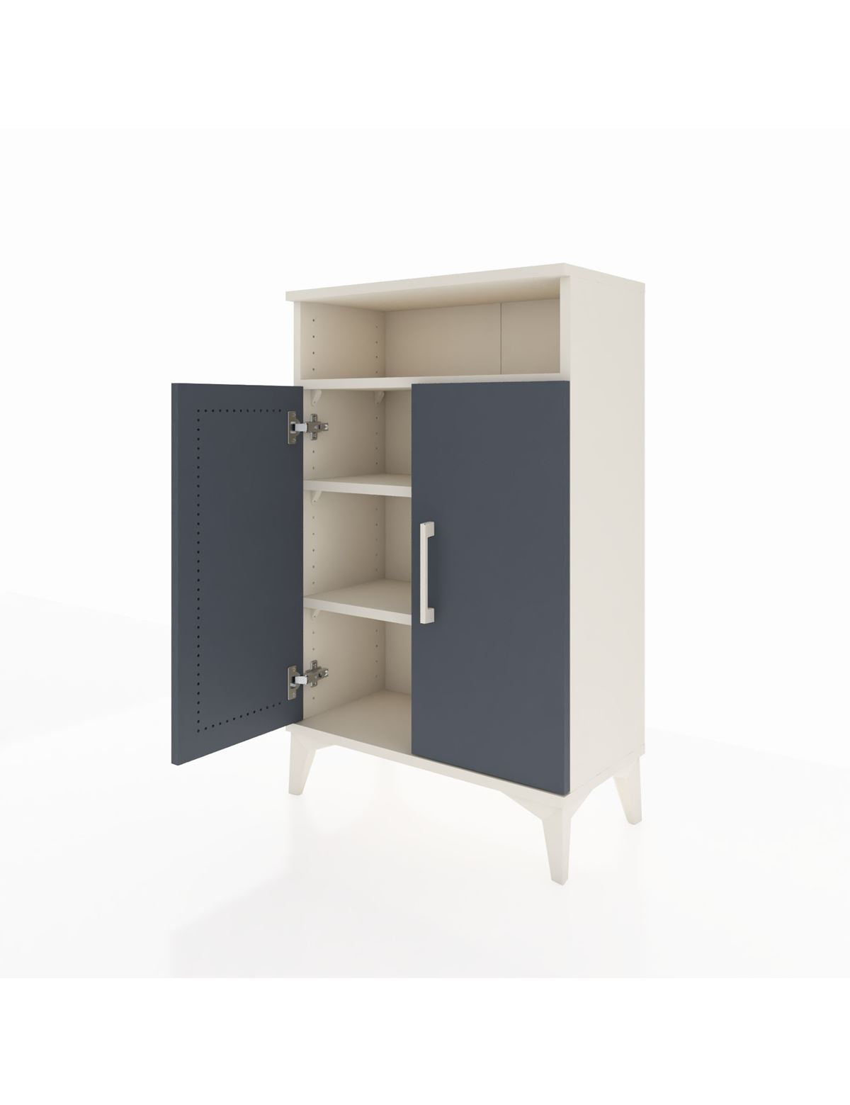 Arges Komodin 3 Raflı 2 Kapaklı 60x30x96 - S14M043V2A