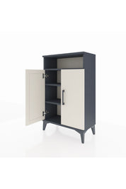 Arges Komodin 3 Raflı 2 Kapaklı 60x30x96 Antrasit-Aytaşı