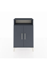 Arges Komodin 3 Raflı 2 Kapaklı 60x30x96 Antrasit-Antrasit