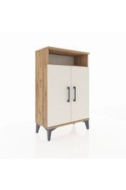 Arges Komodin 3 Raflı 2 Kapaklı 60x30x96 Çam-Aytaşı