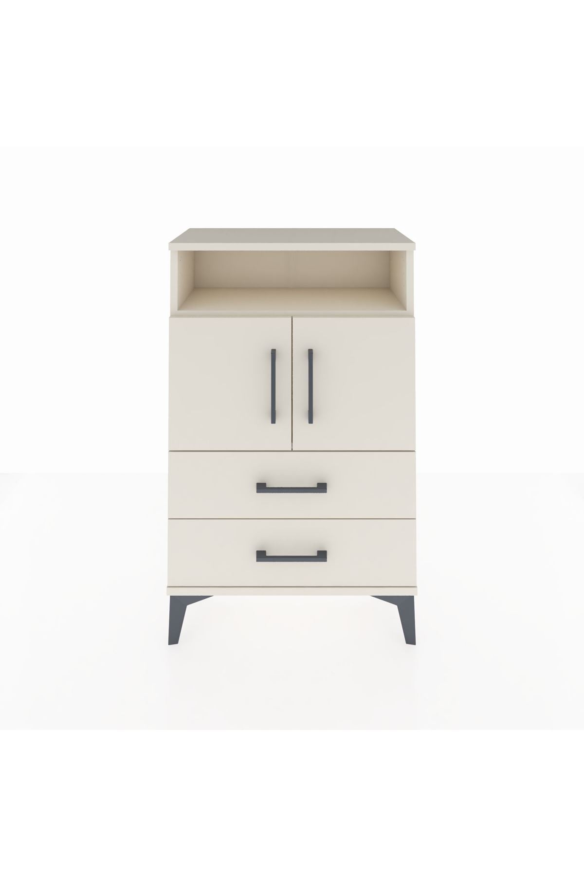 Arges Komodin 2 Raflı 2 Çekmeceli 2 Kapaklı 60x30x96 Aytaşı-Aytaşı