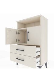 Arges Komodin 2 Raflı 2 Çekmeceli 2 Kapaklı 60x30x96 Aytaşı-Aytaşı