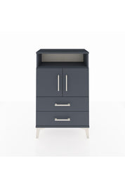 Arges Komodin 2 Raflı 2 Çekmeceli 2 Kapaklı 60x30x96 Antrasit-Antrasit