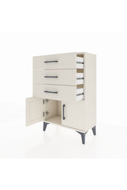 Arges Komodin 3 Çekmeceli 2 Kapaklı 60x30x96 Aytaşı-Aytaşı