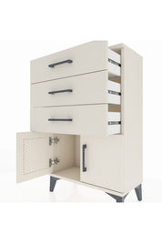 Arges Komodin 3 Çekmeceli 2 Kapaklı 60x30x96 Aytaşı-Aytaşı