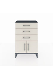 Arges Komodin 3 Çekmeceli 2 Kapaklı 60x30x96 Antrasit-Aytaşı