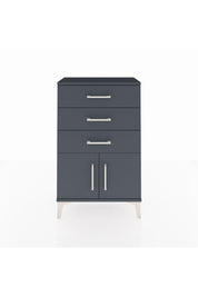 Arges Komodin 3 Çekmeceli 2 Kapaklı 60x30x96 Antrasit-Antrasit