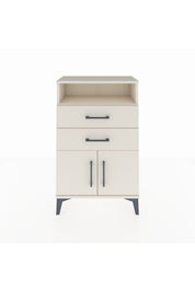 Arges Komodin Tek Raflı 2 Çekmeceli 2 Kapaklı 60x30x96 Aytaşı-Aytaşı