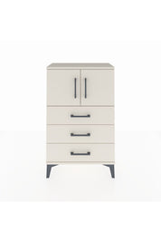 Arges Komodin Tek Raflı 3 Çekmeceli 2 Kapaklı 60x30x96 Aytaşı-Aytaşı