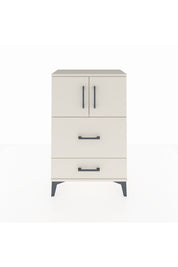 Arges Komodin Tek Raflı 2 Çekmeceli 2 Kapaklı 60x30x96 Aytaşı-Aytaşı