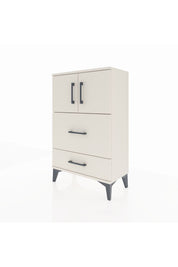 Arges Komodin Tek Raflı 2 Çekmeceli 2 Kapaklı 60x30x96 Aytaşı-Aytaşı