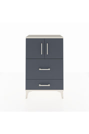 Arges Komodin Tek Raflı 2 Çekmeceli 2 Kapaklı 60x30x96 Aytaşı-Antrasit
