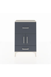 Arges Komodin Tek Raflı 2 Çekmeceli 2 Kapaklı 60x30x96 Aytaşı-Antrasit