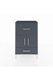 Arges Komodin Tek Raflı 2 Çekmeceli 2 Kapaklı 60x30x96 Antrasit-Antrasit