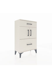 Arges Komodin Tek Raflı 2 Çekmeceli 2 Kapaklı 60x30x96 Aytaşı-Aytaşı