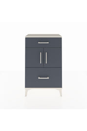 Arges Komodin Tek Raflı 2 Çekmeceli 2 Kapaklı 60x30x96 Aytaşı-Antrasit