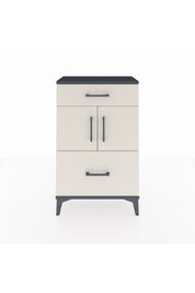 Arges Komodin Tek Raflı 2 Çekmeceli 2 Kapaklı 60x30x96 Antrasit-Aytaşı