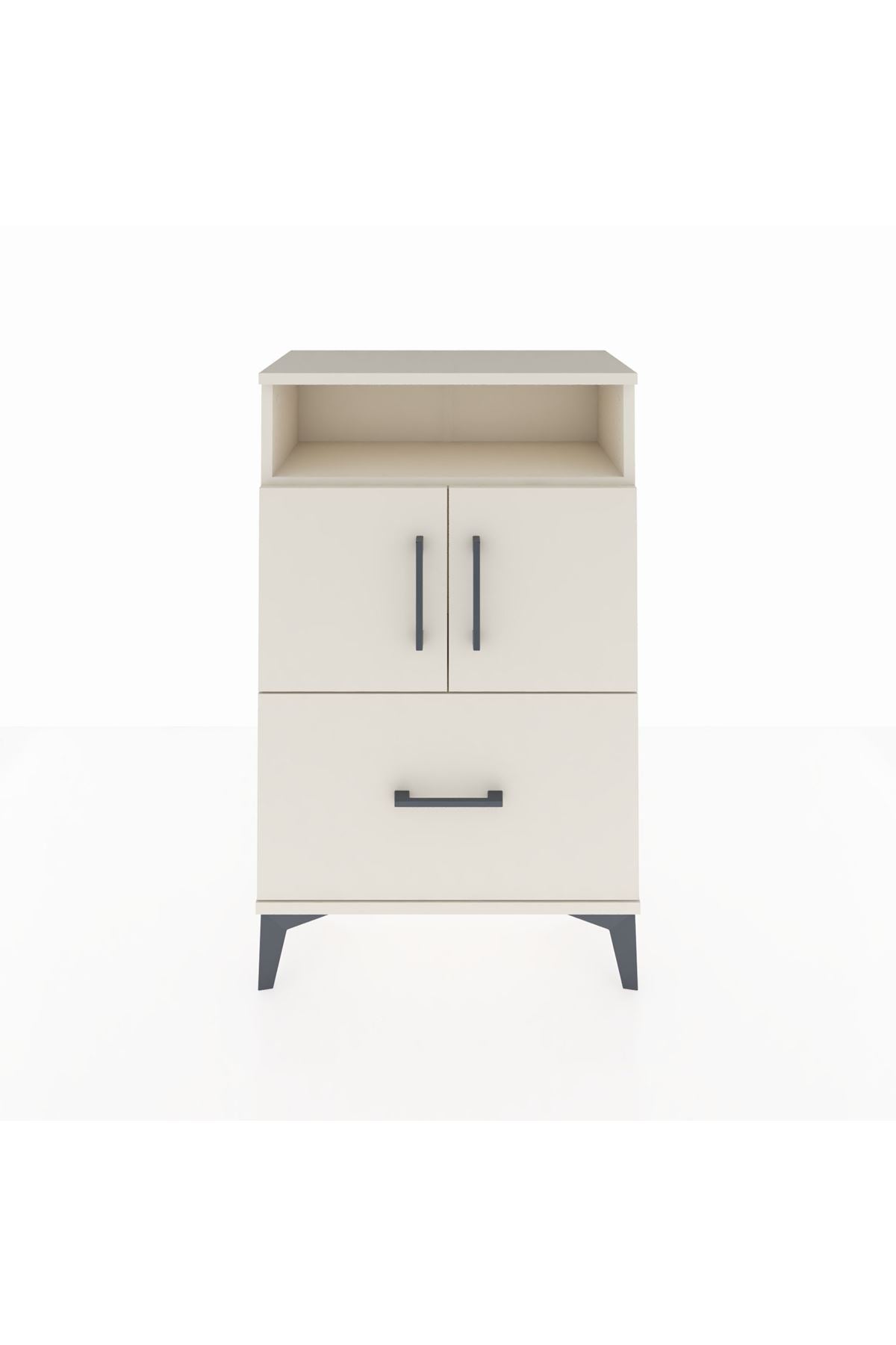 Arges Komodin 2 Raflı Tek Çekmeceli 2 Kapaklı 60x30x96 Aytaşı-Aytaşı