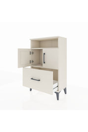 Arges Komodin 2 Raflı Tek Çekmeceli 2 Kapaklı 60x30x96 Aytaşı-Aytaşı