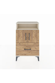 Arges Komodin 2 Raflı Tek Çekmeceli 2 Kapaklı 60x30x96 Aytaşı-Çam