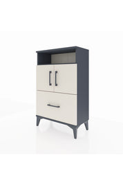 Arges Komodin 2 Raflı Tek Çekmeceli 2 Kapaklı 60x30x96 Antrasit-Aytaşı