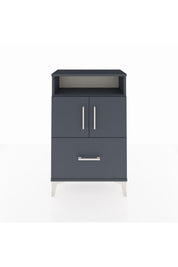 Arges Komodin 2 Raflı Tek Çekmeceli 2 Kapaklı 60x30x96 Antrasit-Antrasit