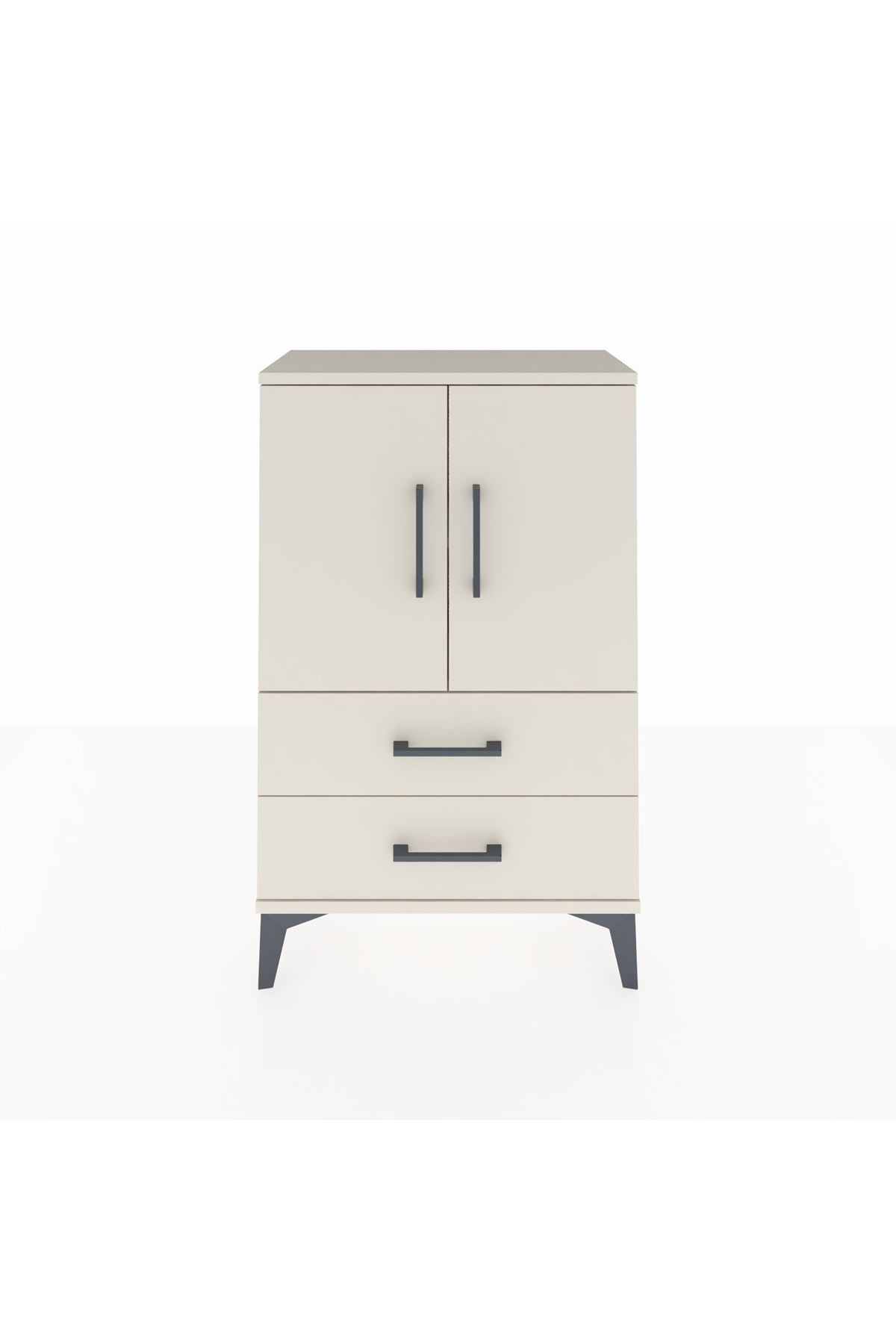 Arges Komodin 2 Raflı 2 Çekmeceli 2 Kapaklı 60x30x96 Aytaşı-Aytaşı