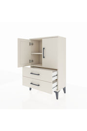 Arges Komodin 2 Raflı 2 Çekmeceli 2 Kapaklı 60x30x96 Aytaşı-Aytaşı