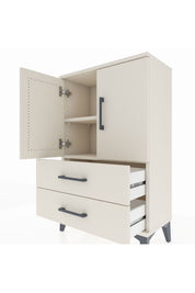 Arges Komodin 2 Raflı 2 Çekmeceli 2 Kapaklı 60x30x96 Aytaşı-Aytaşı