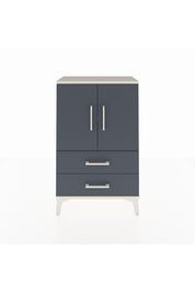 Arges Komodin 2 Raflı 2 Çekmeceli 2 Kapaklı 60x30x96 Aytaşı-Antrasit