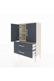 Arges Komodin 2 Raflı 2 Çekmeceli 2 Kapaklı 60x30x96 Aytaşı-Antrasit