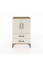 Arges Komodin 2 Raflı 2 Çekmeceli 2 Kapaklı 60x30x96 Çam-Aytaşı
