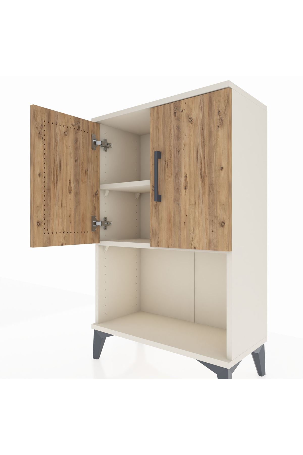 Arges Komodin 2 Raflı 2 Kapaklı 60x30x96 Aytaşı-Çam