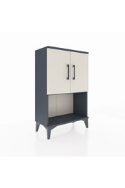 Arges Komodin 2 Raflı 2 Kapaklı 60x30x96 Antrasit-Aytaşı
