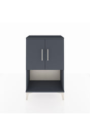 Arges Komodin 2 Raflı 2 Kapaklı 60x30x96 Antrasit-Antrasit