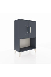 Arges Komodin 2 Raflı 2 Kapaklı 60x30x96 Antrasit-Antrasit