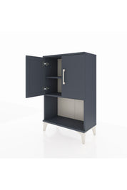 Arges Komodin 2 Raflı 2 Kapaklı 60x30x96 Antrasit-Antrasit