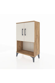 Arges Komodin 2 Raflı 2 Kapaklı 60x30x96 Çam-Aytaşı
