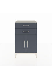 Arges Komodin Tek Raflı 2 Çekmeceli 2 Kapaklı 60x30x96 Aytaşı-Antrasit
