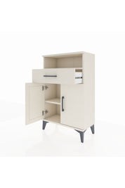 Arges Komodin 2 Raflı Tek Çekmeceli 2 Kapaklı 60x30x96 Aytaşı-Aytaşı