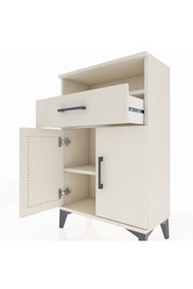 Arges Komodin 2 Raflı Tek Çekmeceli 2 Kapaklı 60x30x96 Aytaşı-Aytaşı