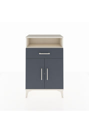 Arges Komodin 2 Raflı Tek Çekmeceli 2 Kapaklı 60x30x96 Aytaşı-Antrasit