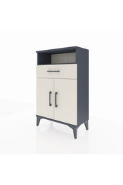 Arges Komodin 2 Raflı Tek Çekmeceli 2 Kapaklı 60x30x96 Antrasit-Aytaşı