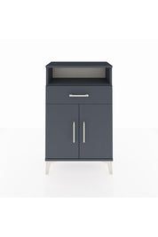 Arges Komodin 2 Raflı Tek Çekmeceli 2 Kapaklı 60x30x96 Antrasit-Antrasit