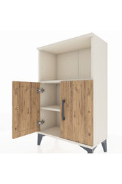 Arges Komodin 2 Raflı 2 Kapaklı 60x30x96 Aytaşı-Çam