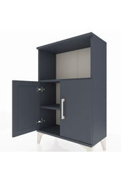 Arges Komodin 2 Raflı 2 Kapaklı 60x30x96 Antrasit-Antrasit