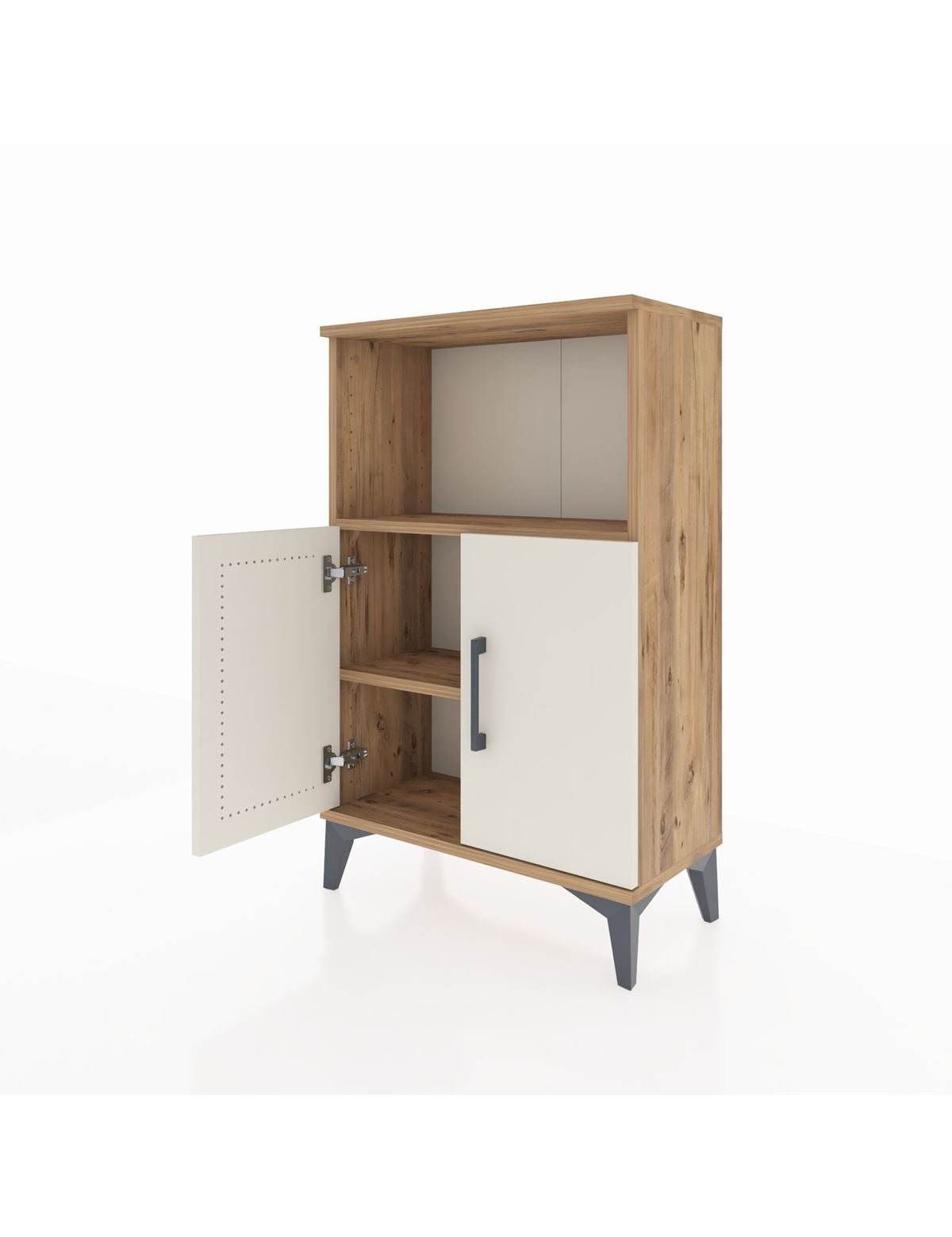 Arges Komodin 2 Raflı 2 Kapaklı 60x30x96 - S14M036V7A