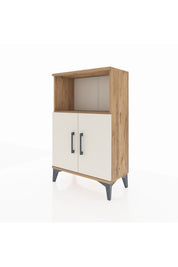 Arges Komodin 2 Raflı 2 Kapaklı 60x30x96 Çam-Aytaşı